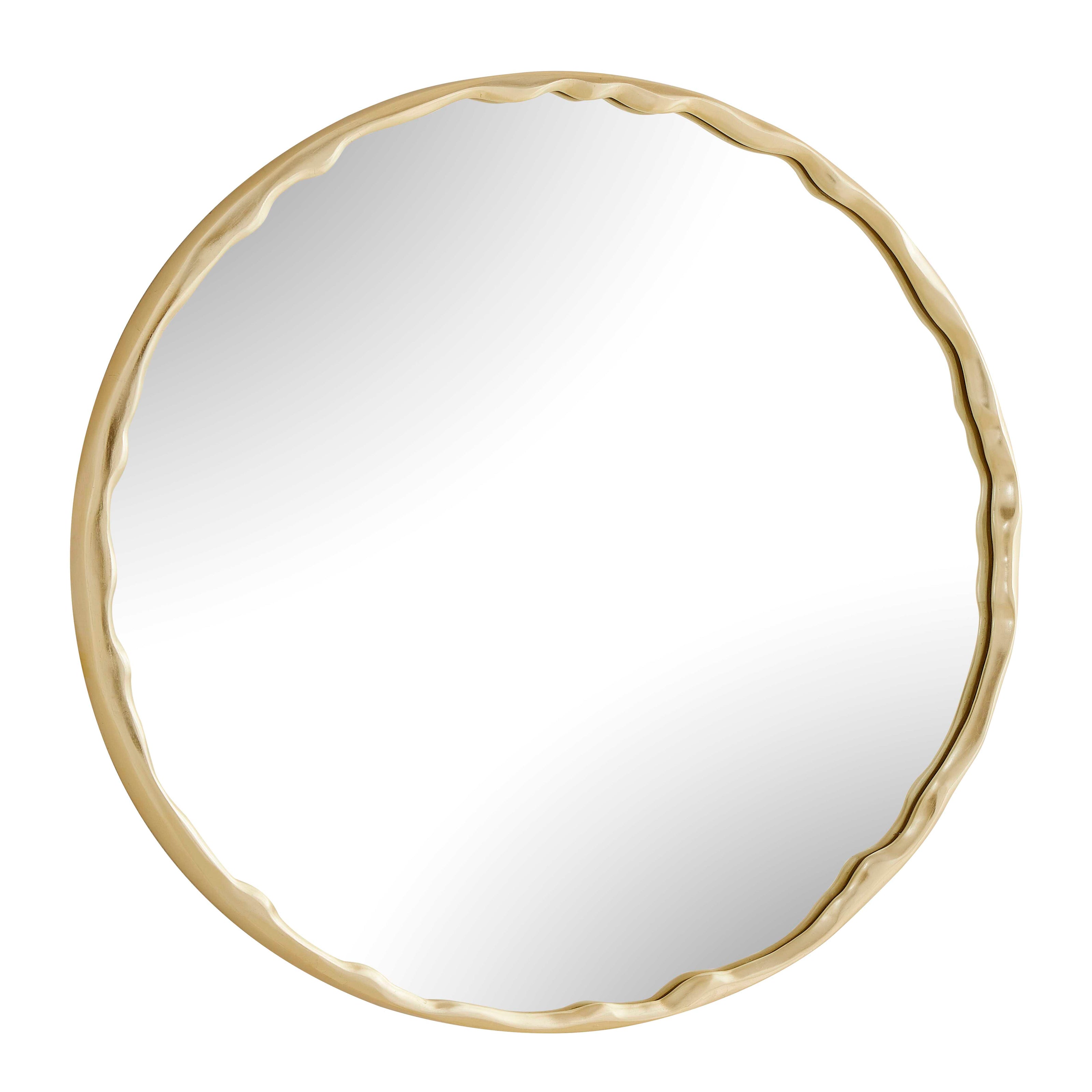 Uttermost Crinkle Round Mirror