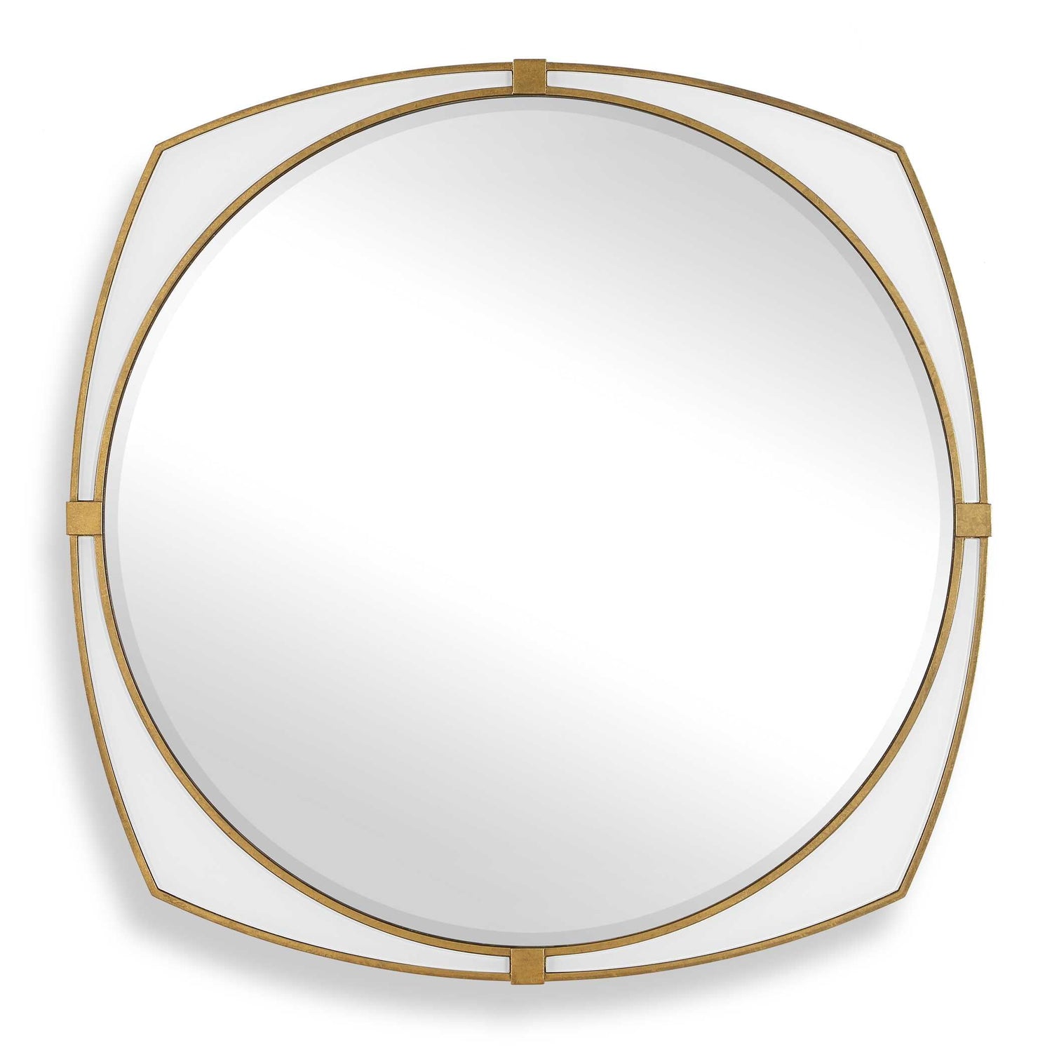 Uttermost Estella White Round Mirror