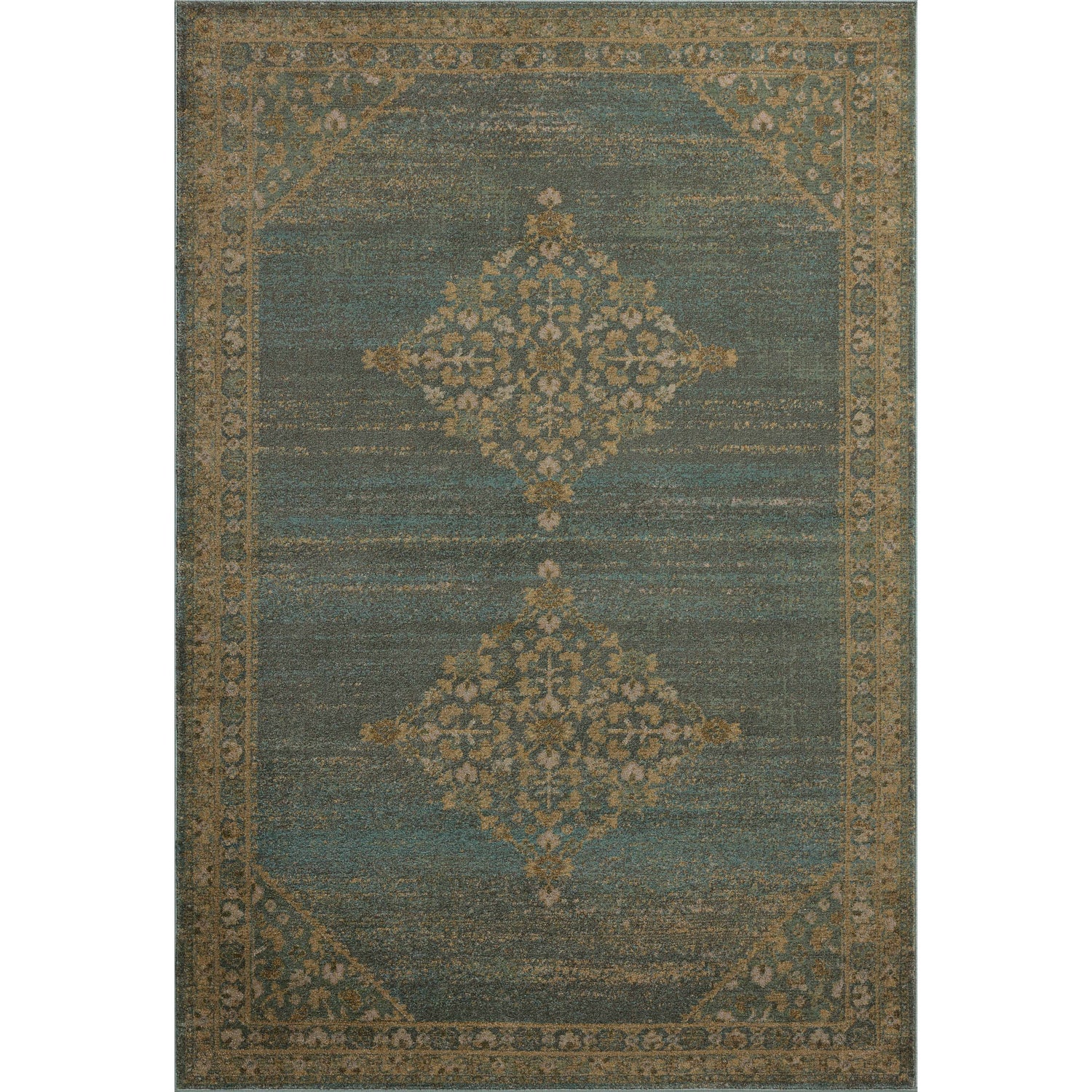 Magnolia Home Mona MOA-04 Rug Aqua / Wheat DC10