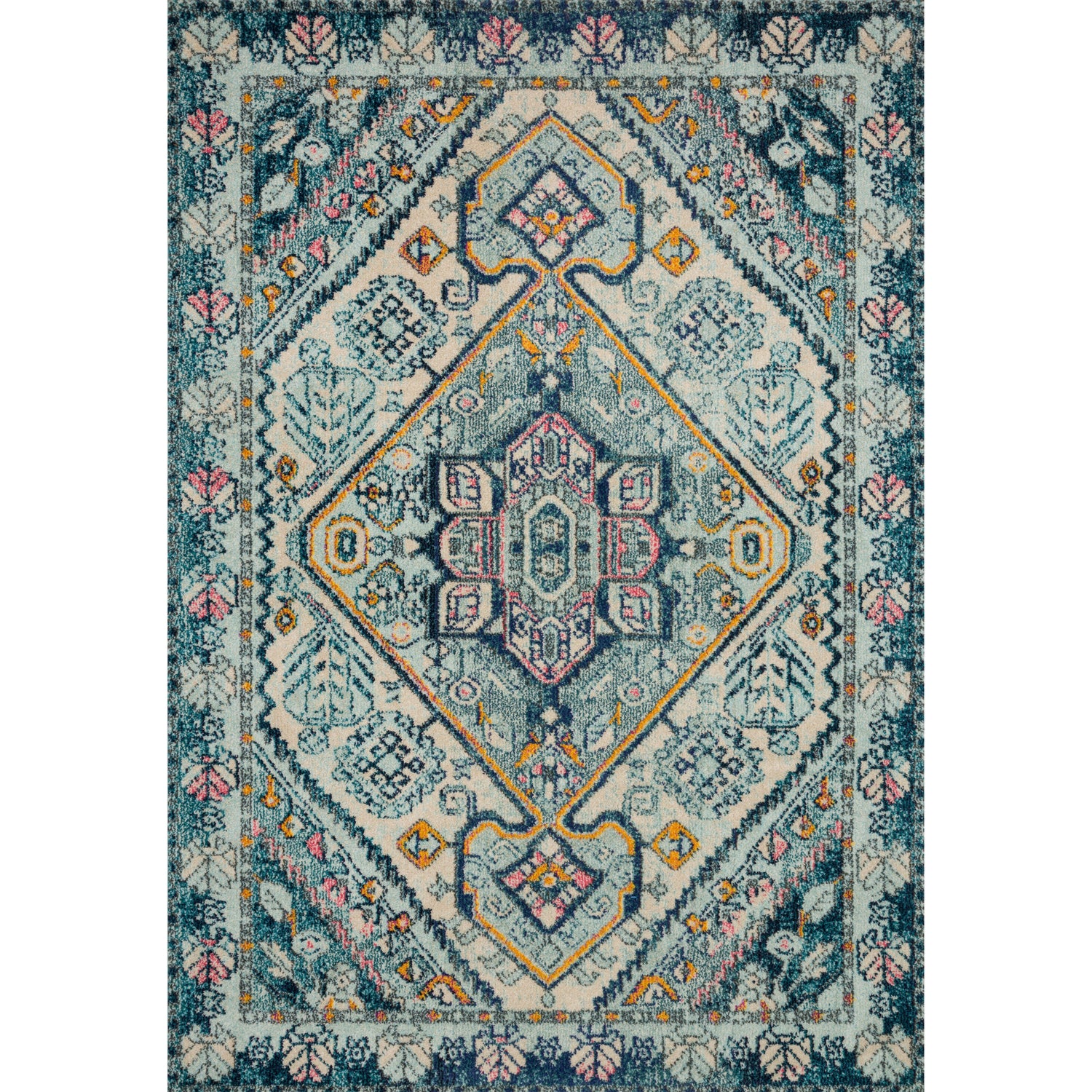 Loloi II Nadia NN-03 Aqua / Navy Rug