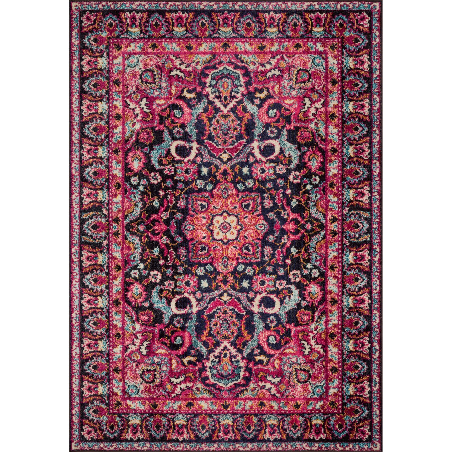 Loloi II Nadia NN-06 Midnight / Pink Rug