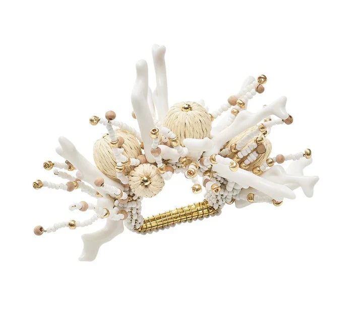 Kim Seybert Coral Spray Napkin Rings, Set of 4