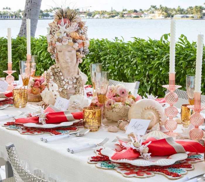 Kim Seybert Coral Spray Napkin Rings, Set of 4