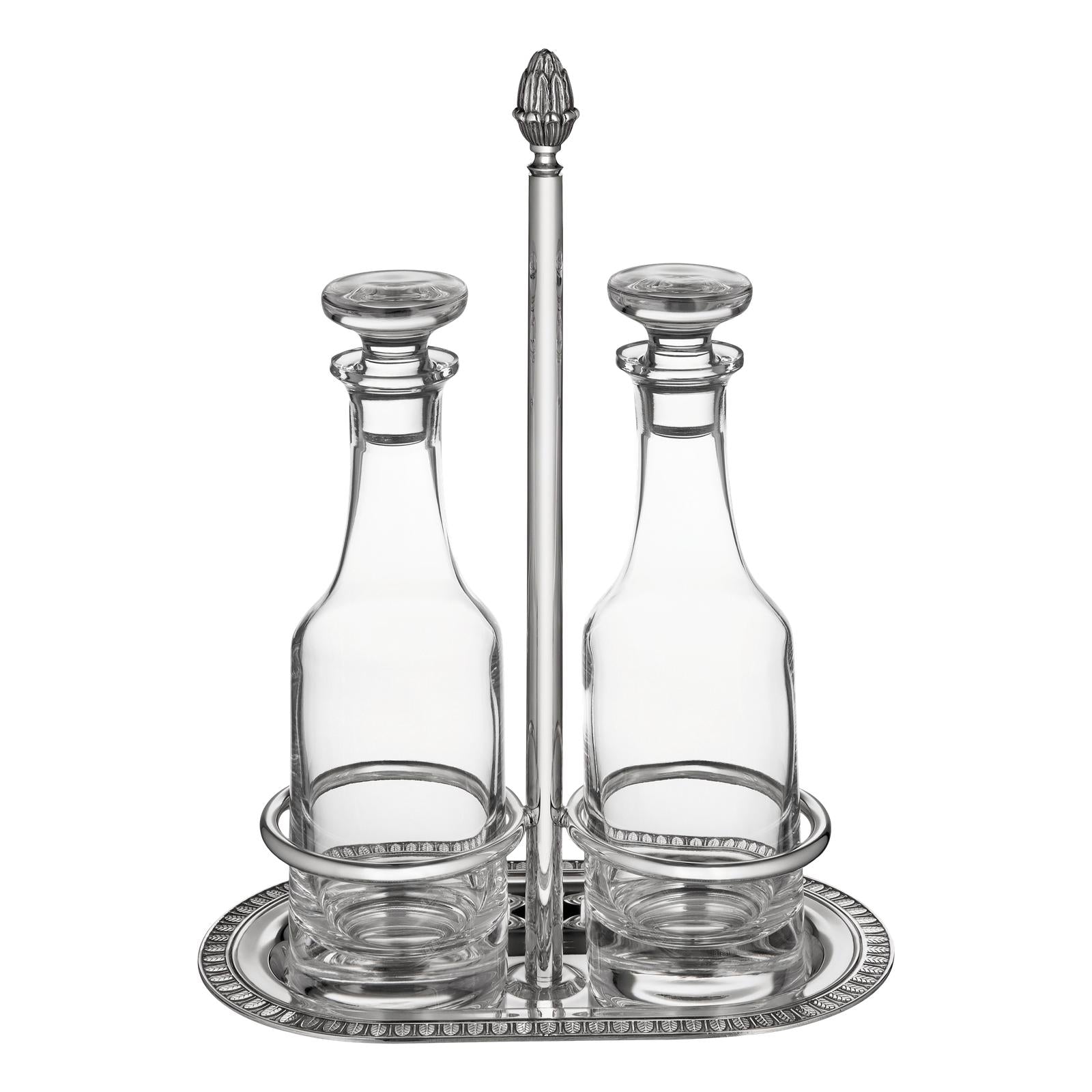 Christofle Malmaison Silver Plated Oil And Vinegar Cruet Set
