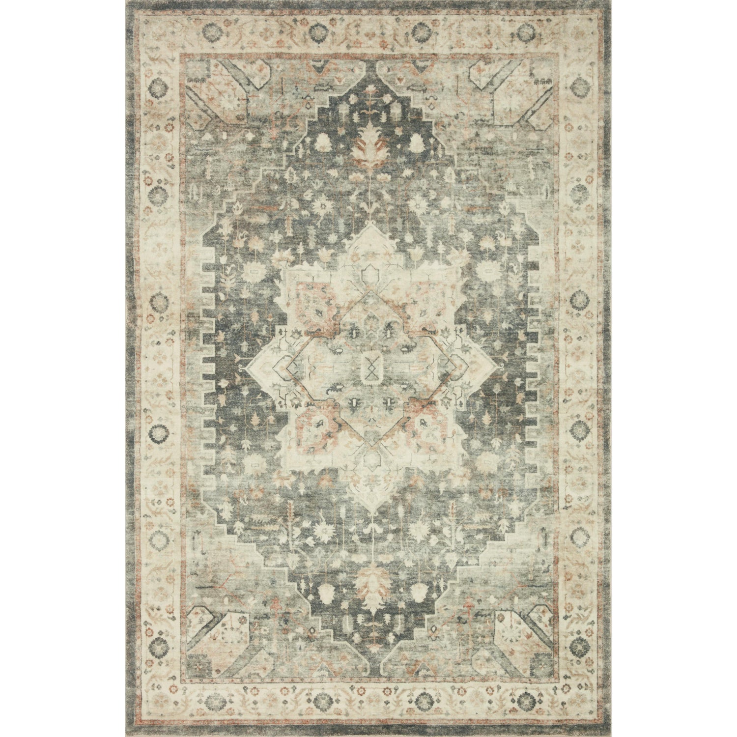 Loloi II Rosette ROS-09 Slate / Ivory Rug