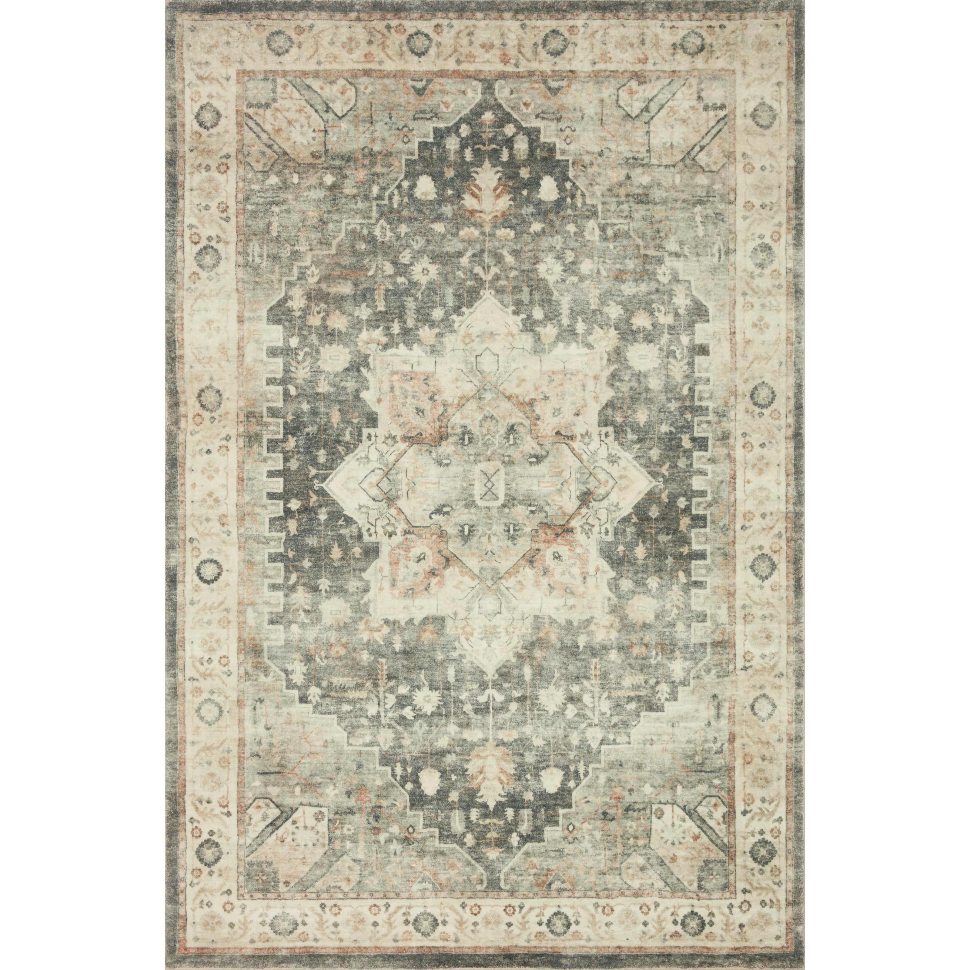 Loloi II Rosette ROS-09 Slate / Ivory Rug