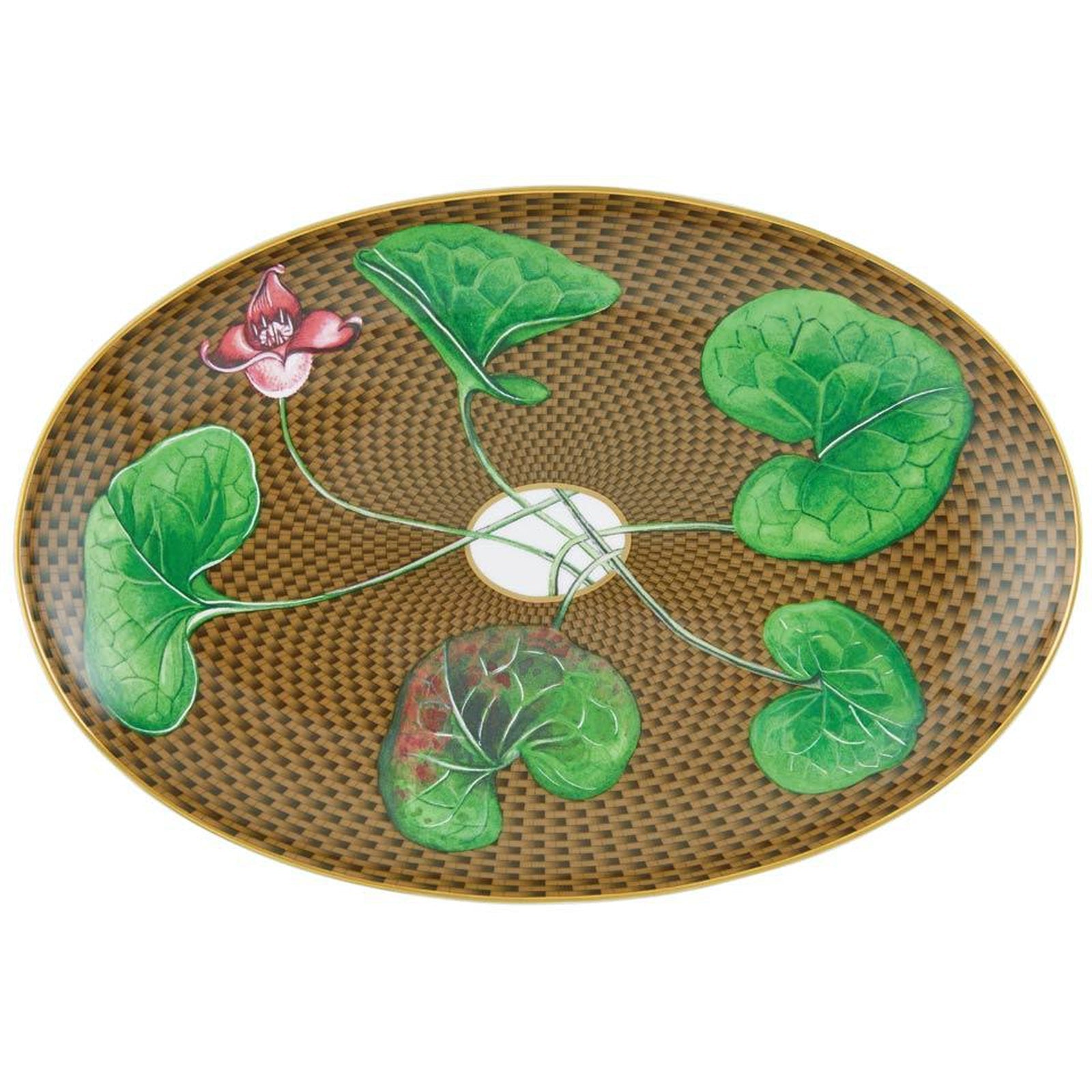 Raynaud Tresor Fleuri Marron Asarum Side Dish Gbx