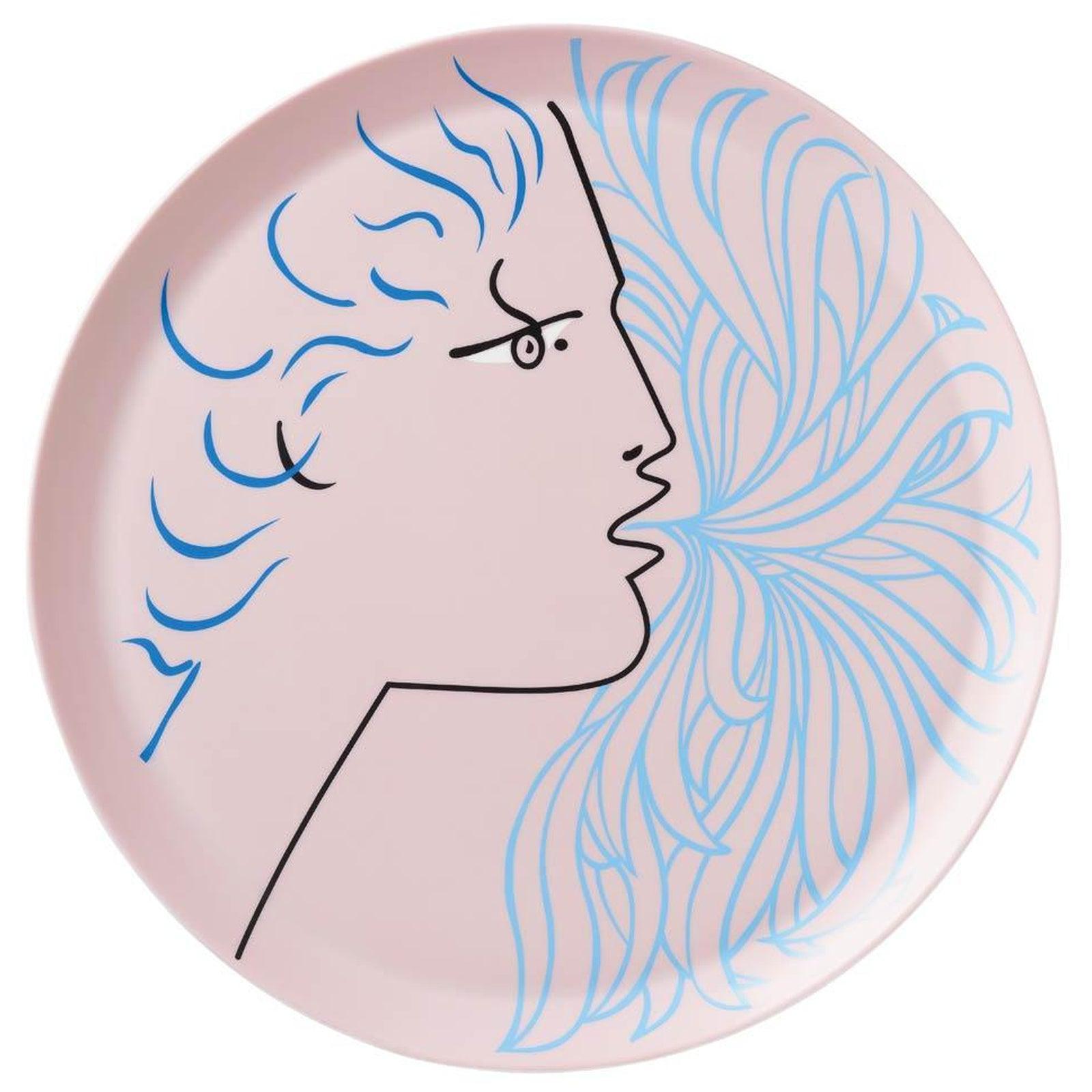 Raynaud Jean Cocteau Rose Large Platter Gbx