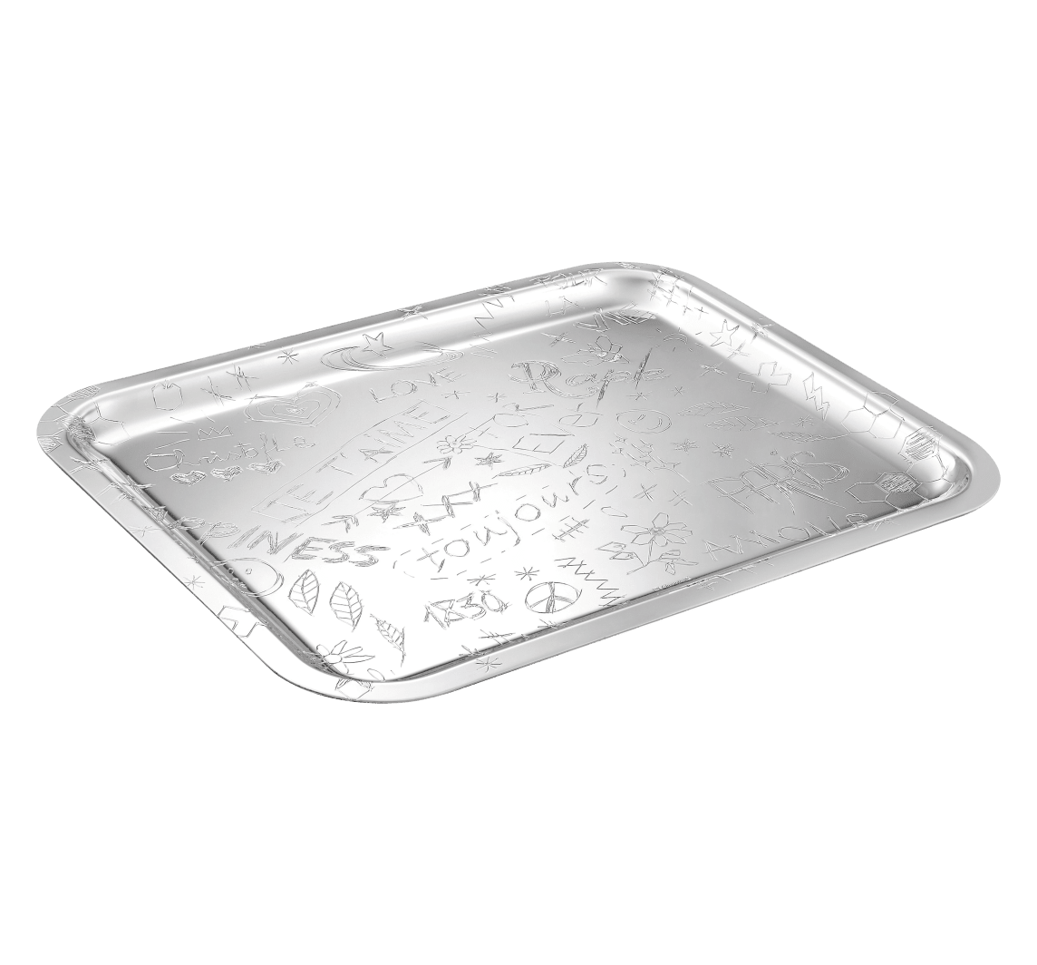 Christofle Graffiti Silver-Plated Tray