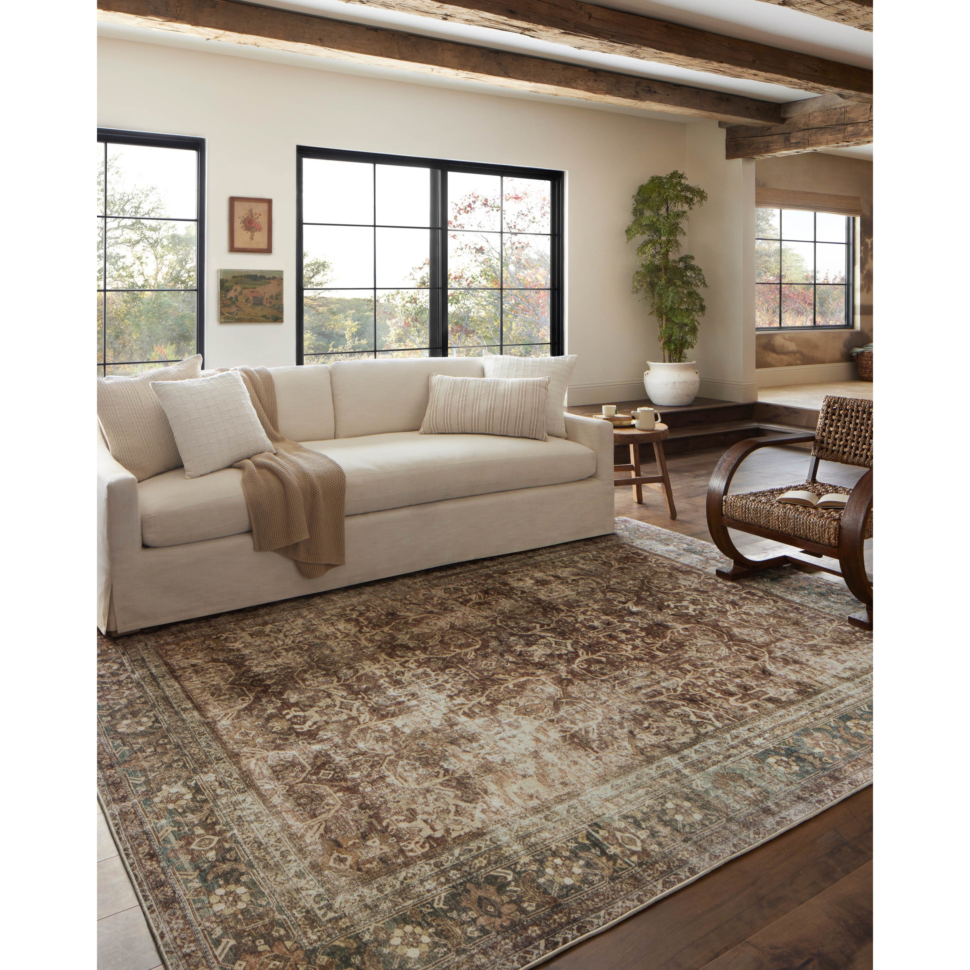 Magnolia Home Sinclair SIN-01 Rug Rust / Lagoon