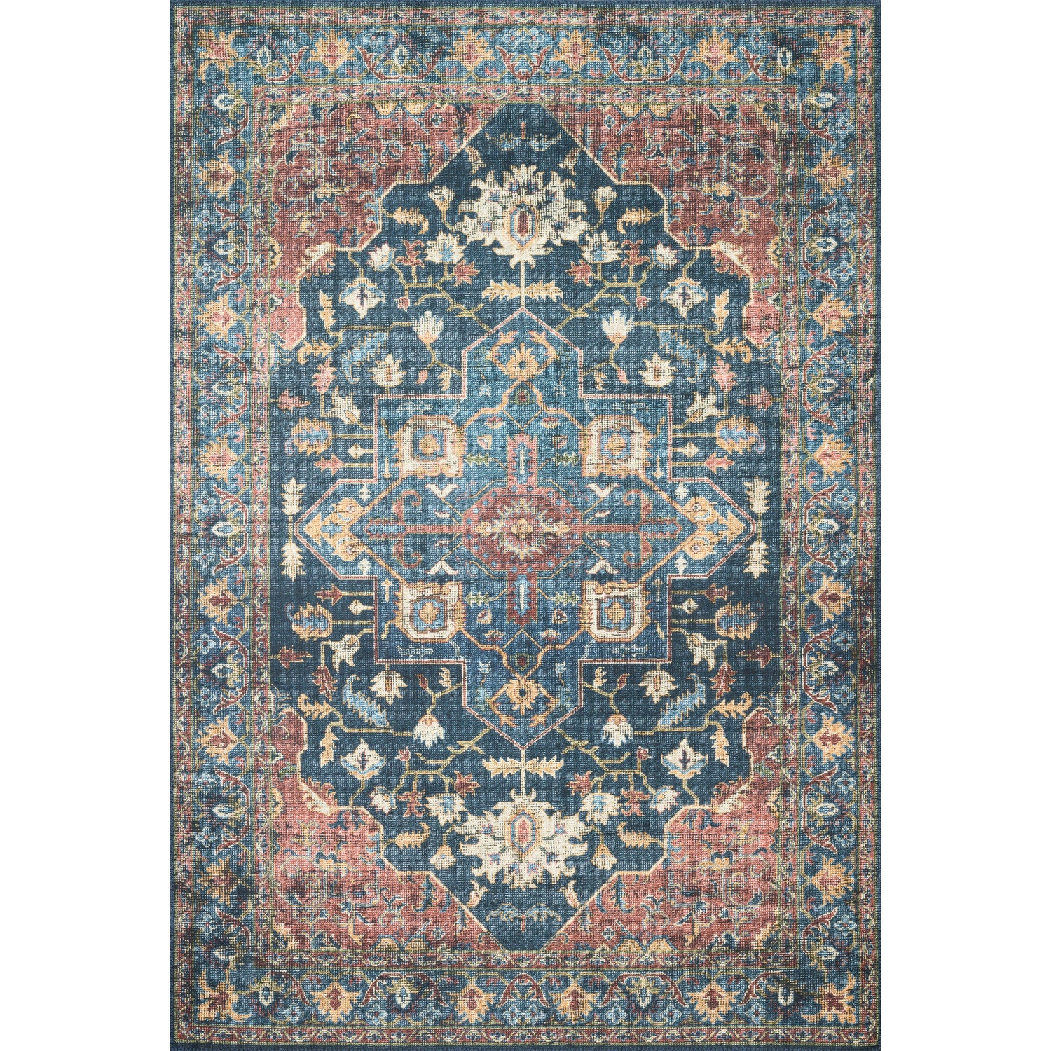 Loloi II Skye SKY-08 Denim / Brick Rug