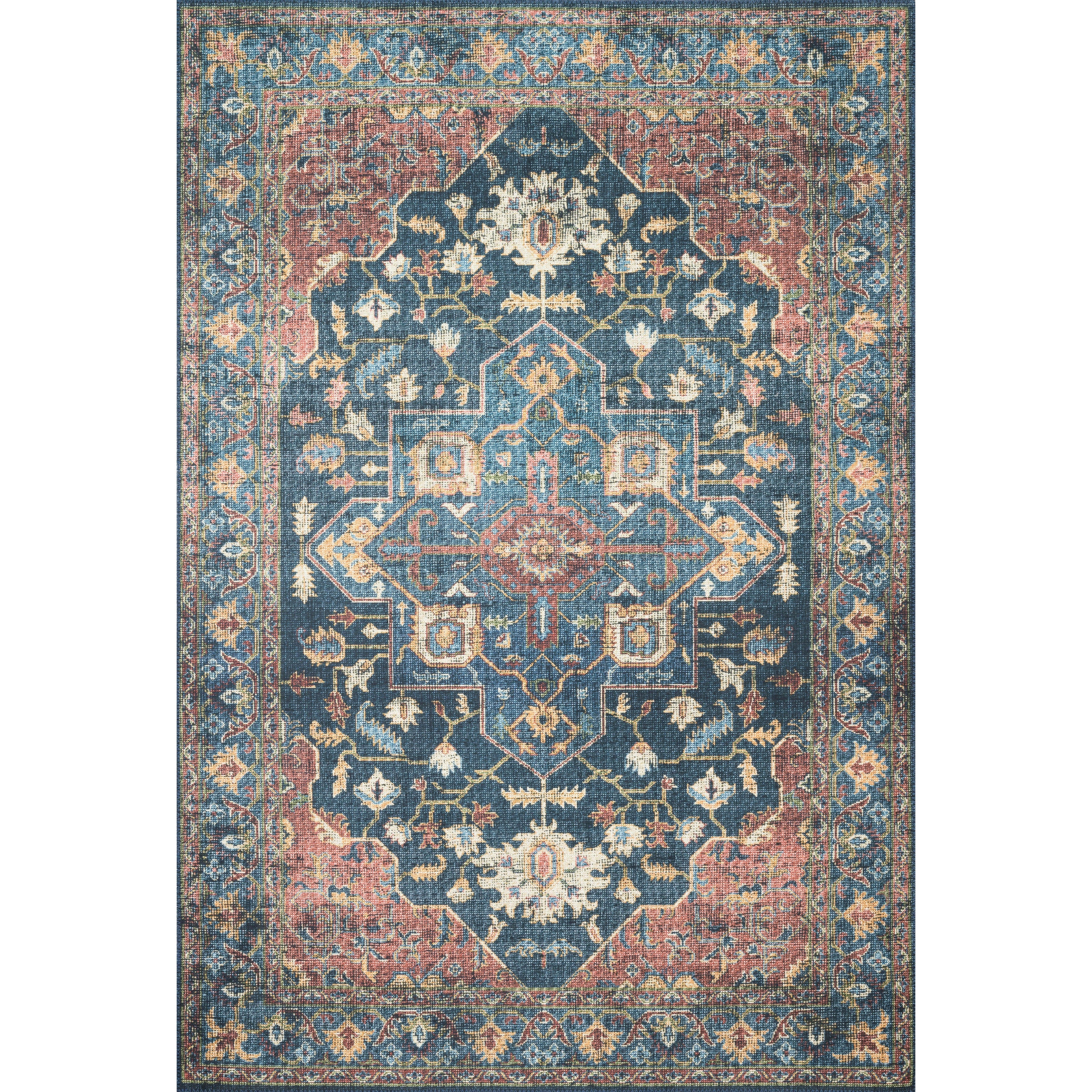 Loloi II Skye SKY-08 Denim / Brick Rug