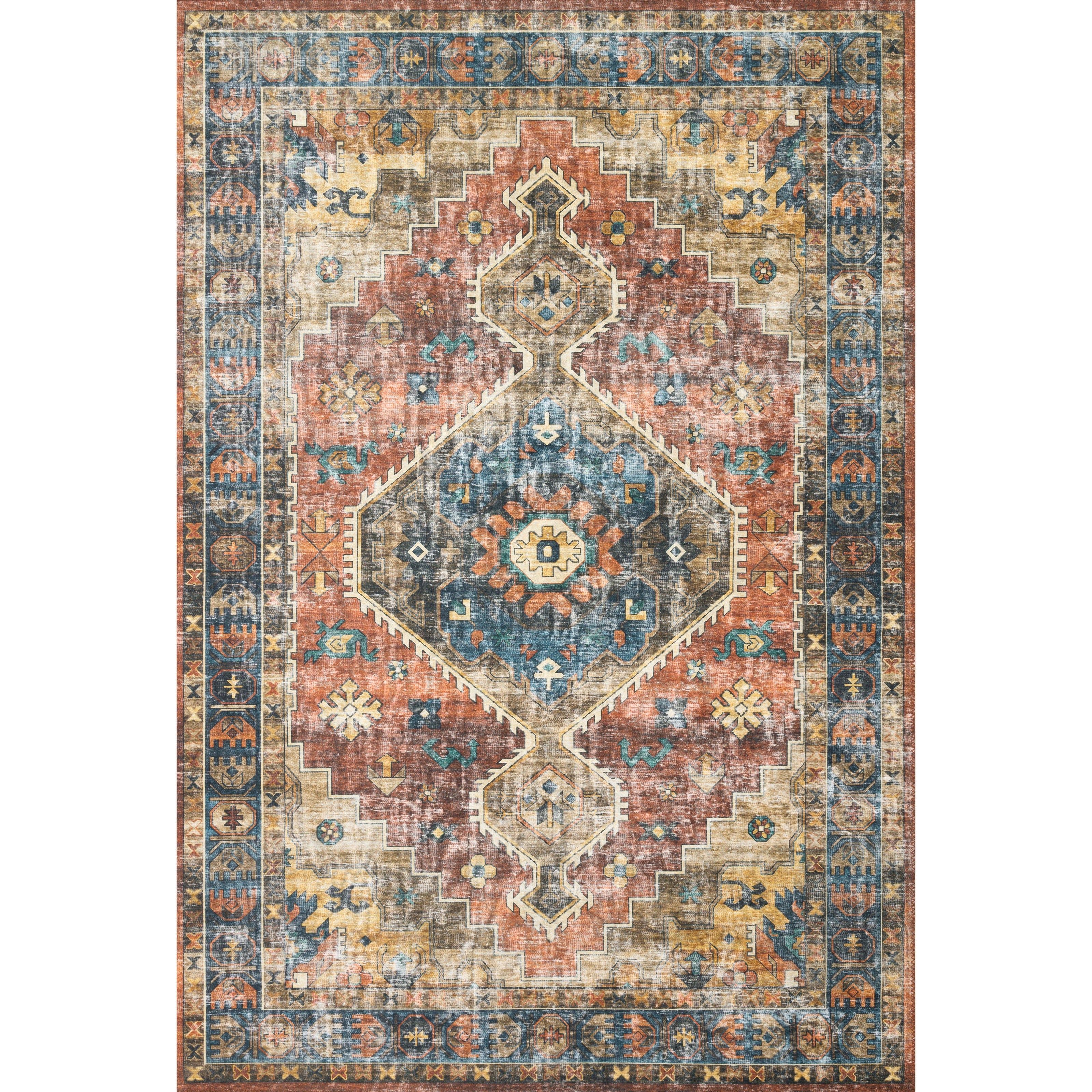 Loloi II Skye SKY-11 Rust / Blue Rug