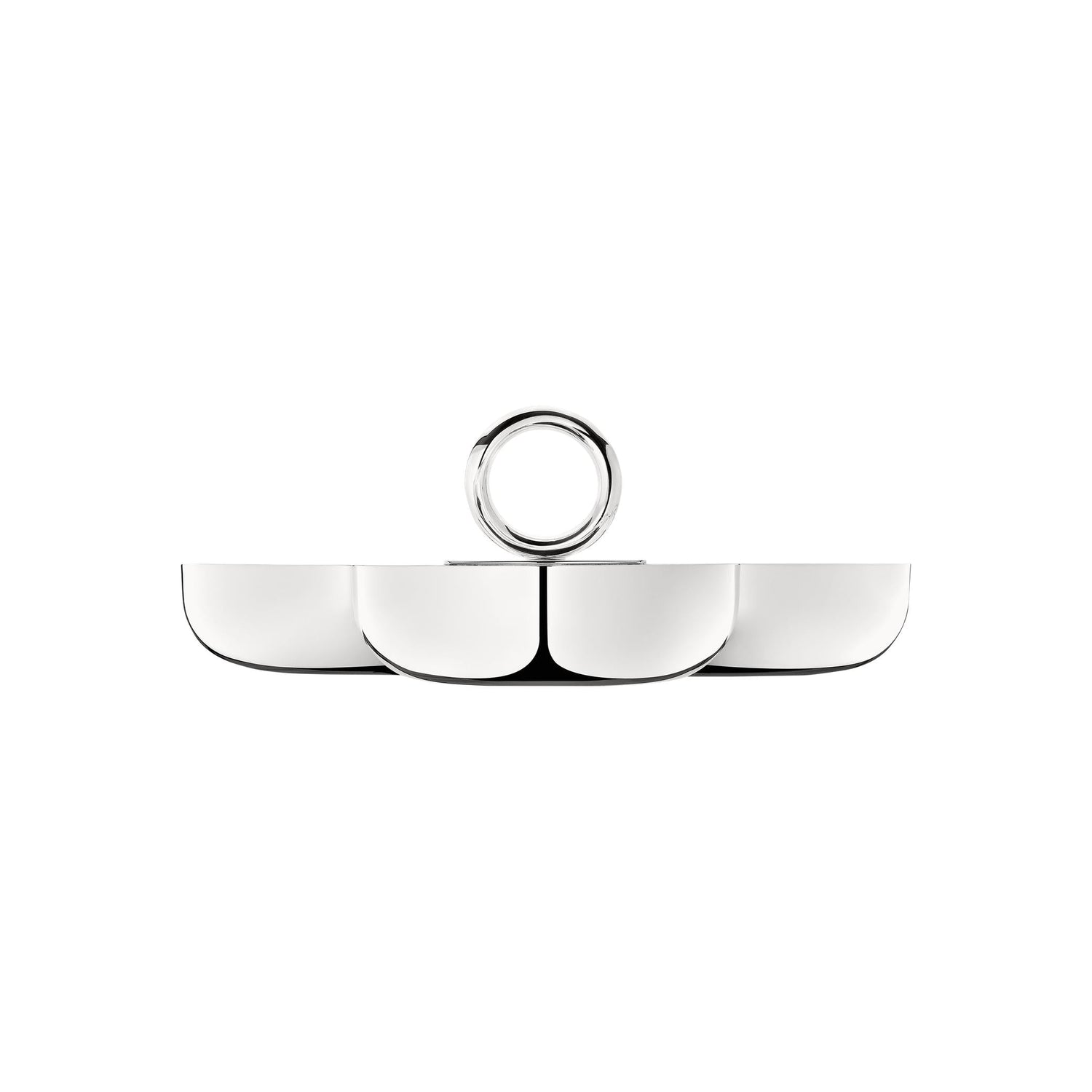 Christofle Vertigo Silver-Plated 3-Bowl Snack Dish