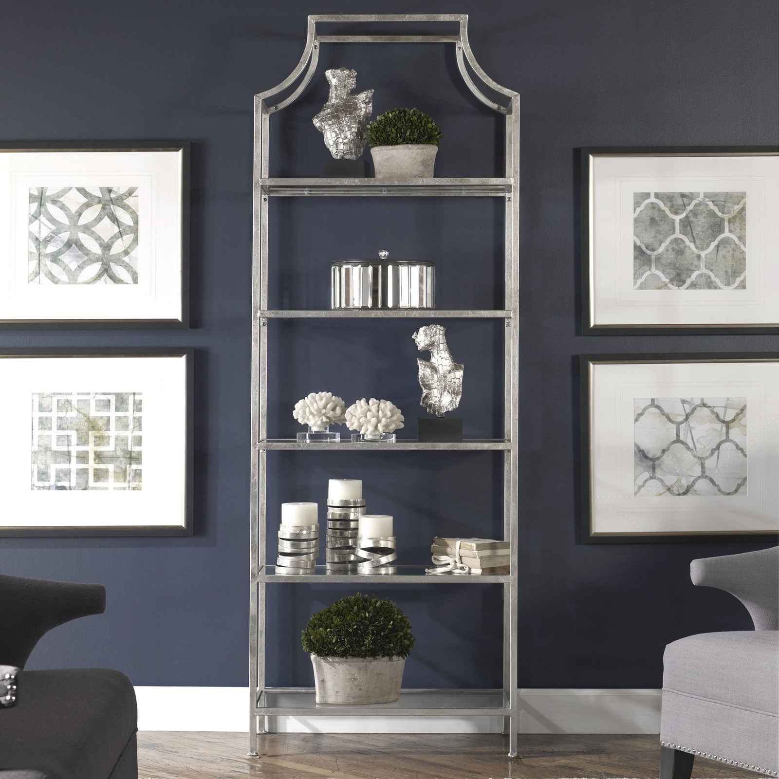 Uttermost Aurelie Silver Etagere