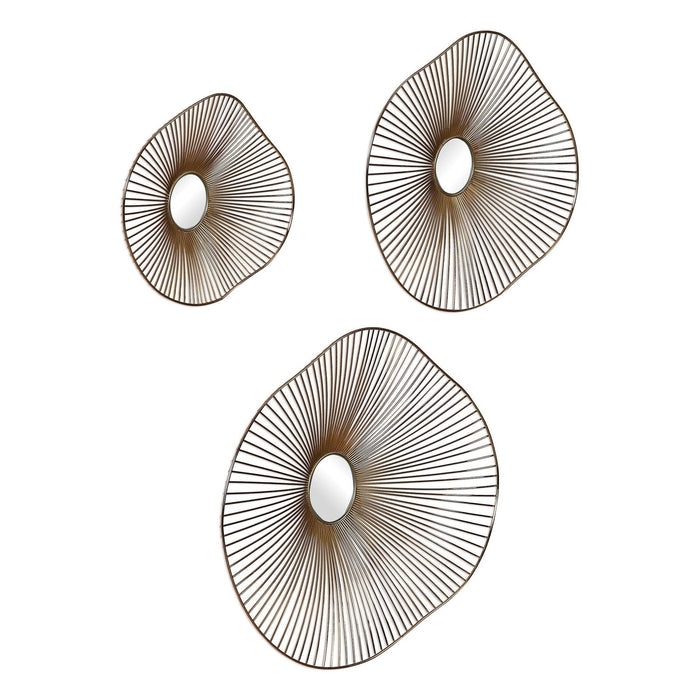 Uttermost Avarie Gold Metal Wall Art - Set of 3