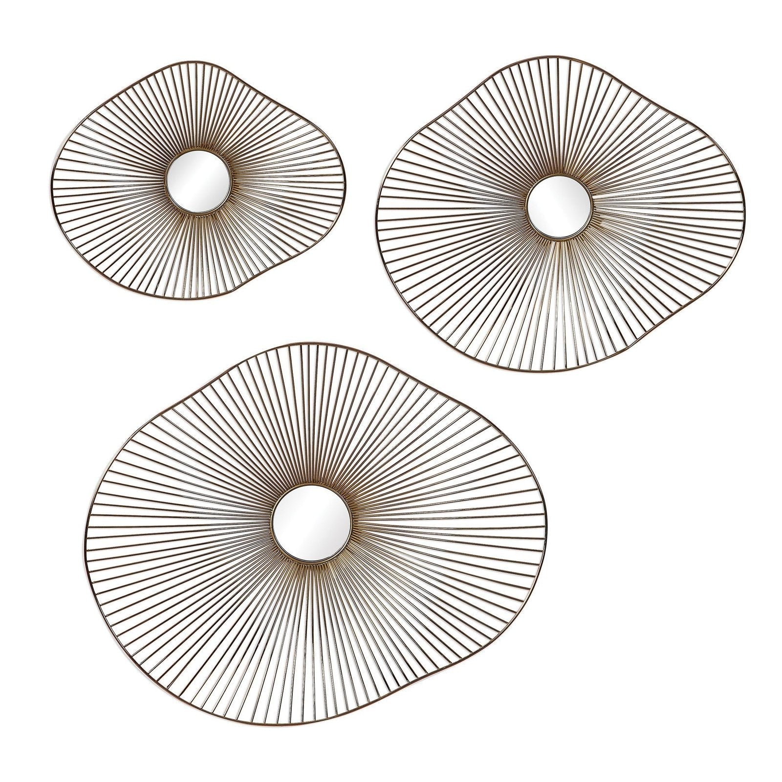 Uttermost Avarie Gold Metal Wall Art - Set of 3
