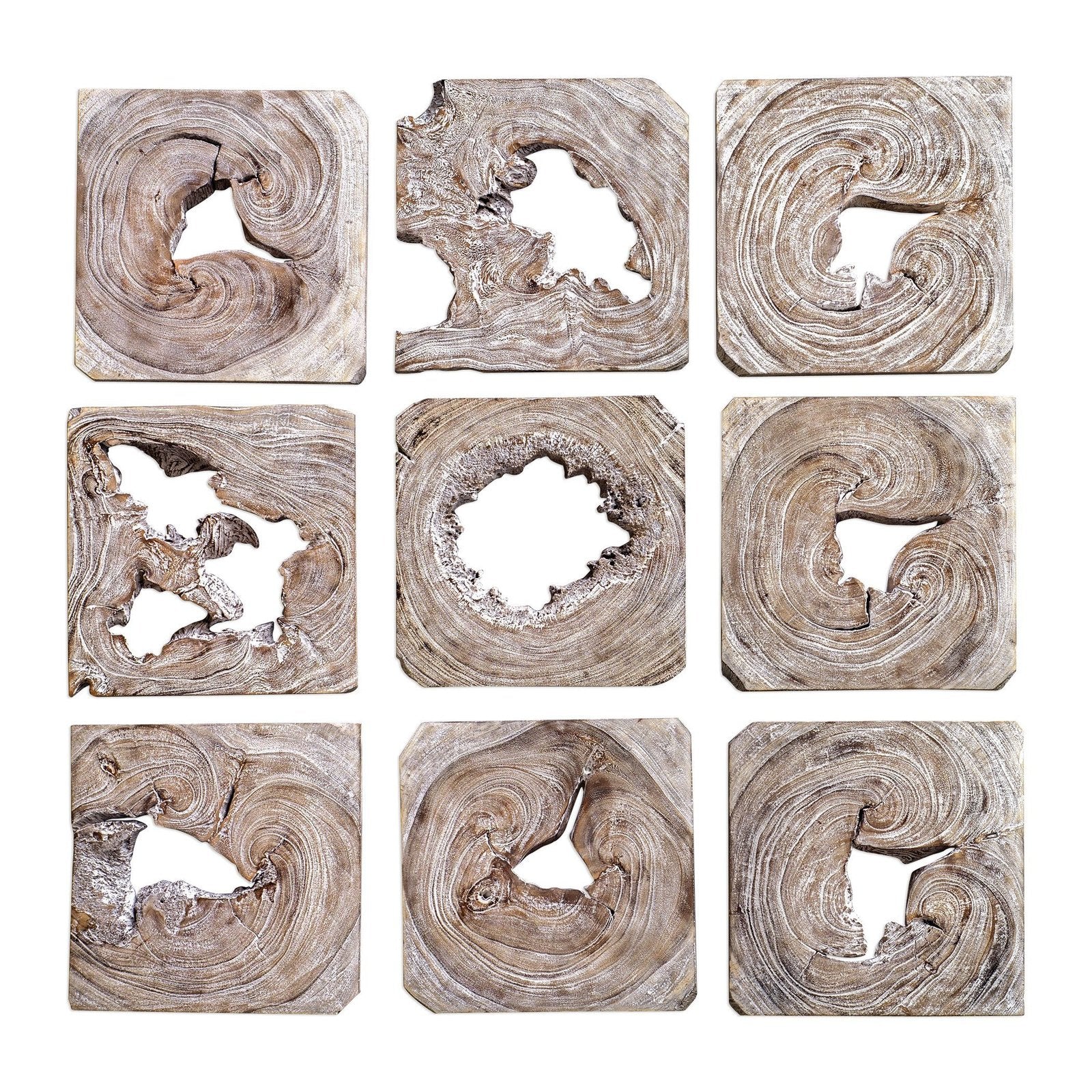Uttermost Bahati Wood Wall Art - Set of 9