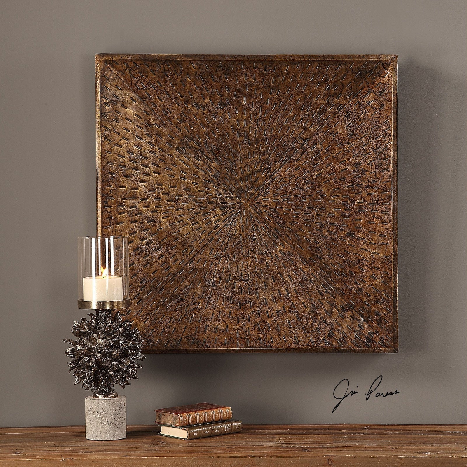 Uttermost Blaise Antiqued Bronze Wall Art