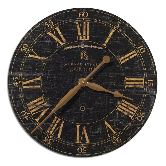 Uttermost Bond Street Black Wall Clock