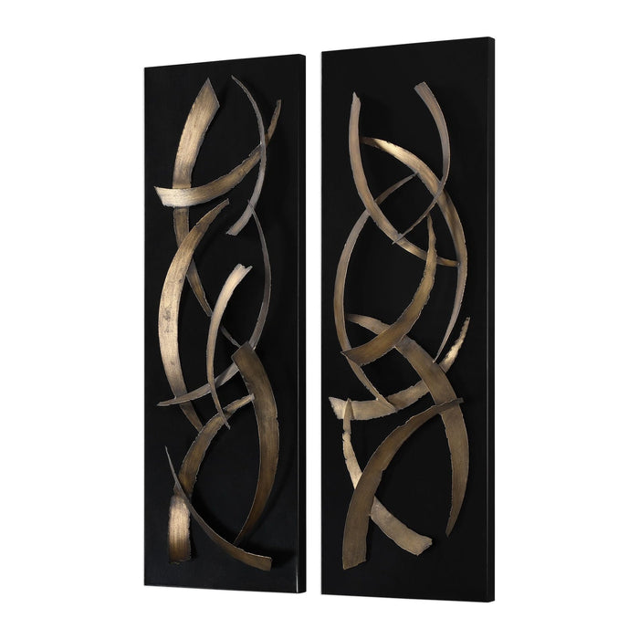 Uttermost Brushstrokes Metal Wall Art - Set of 2