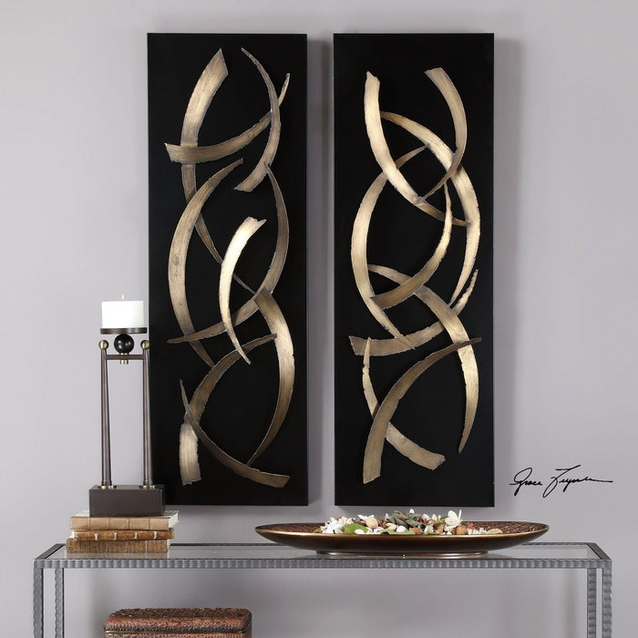Uttermost Brushstrokes Metal Wall Art - Set of 2