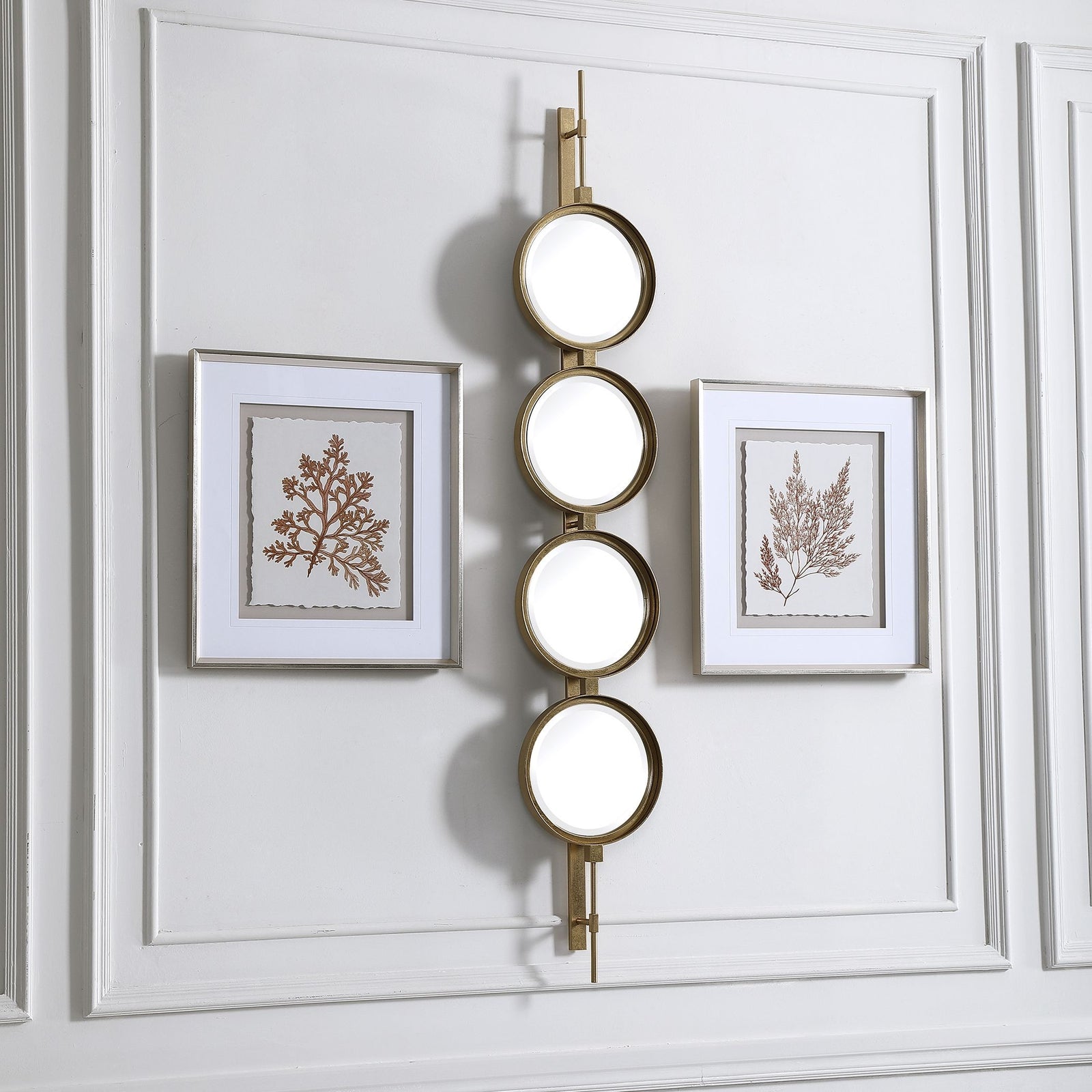 Uttermost Button Gold Mirror