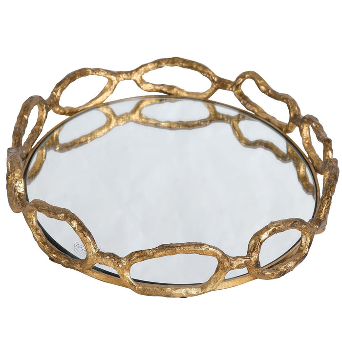 Uttermost Cable Chain Mirrored Tray