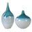 Uttermost Carla Teal White Vases - Set of 2