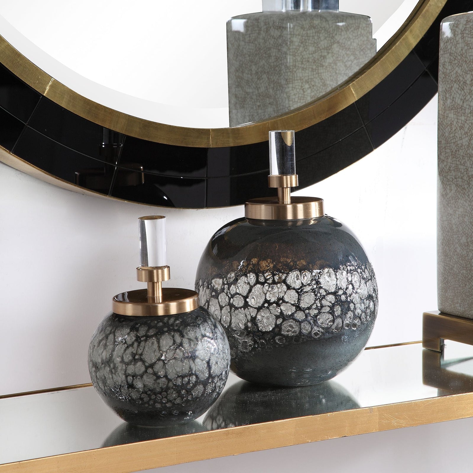 Uttermost Cessair Art Glass Bottles - Set of 2