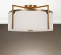 Uttermost Colfax Brass 3 Light Semi Flush