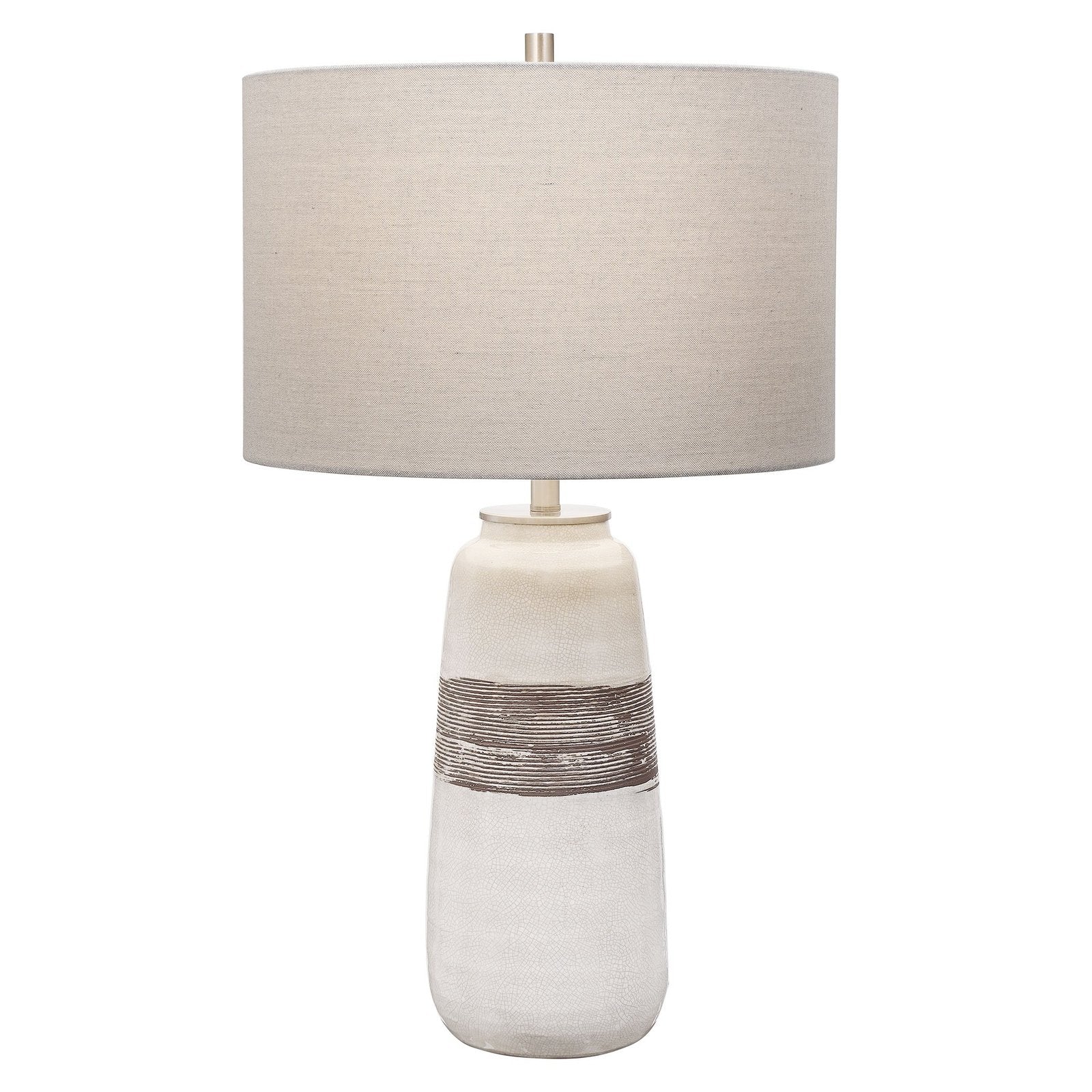 Uttermost Comanche White Crackle Table Lamp
