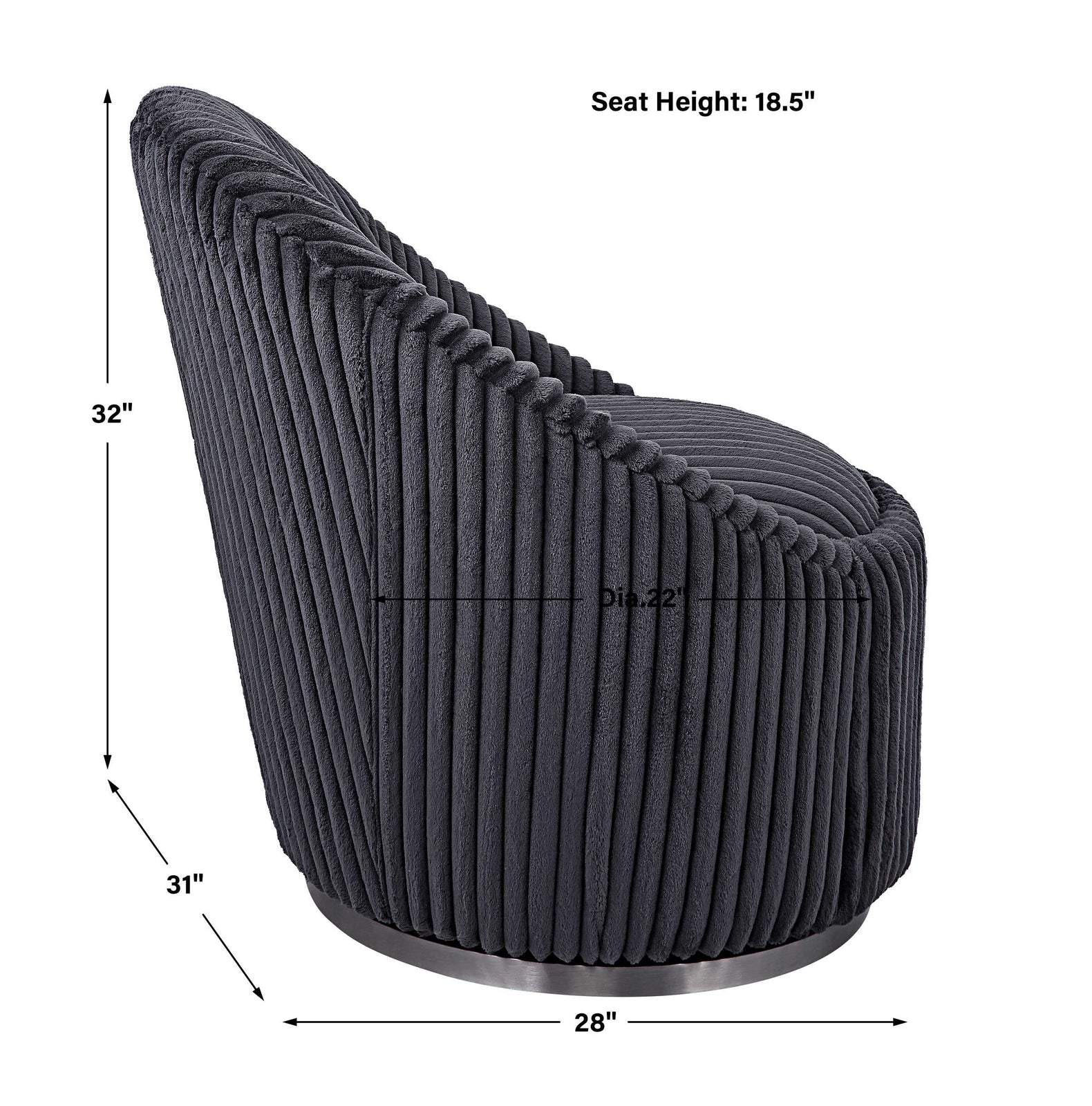 Uttermost Crue Swivel Chair