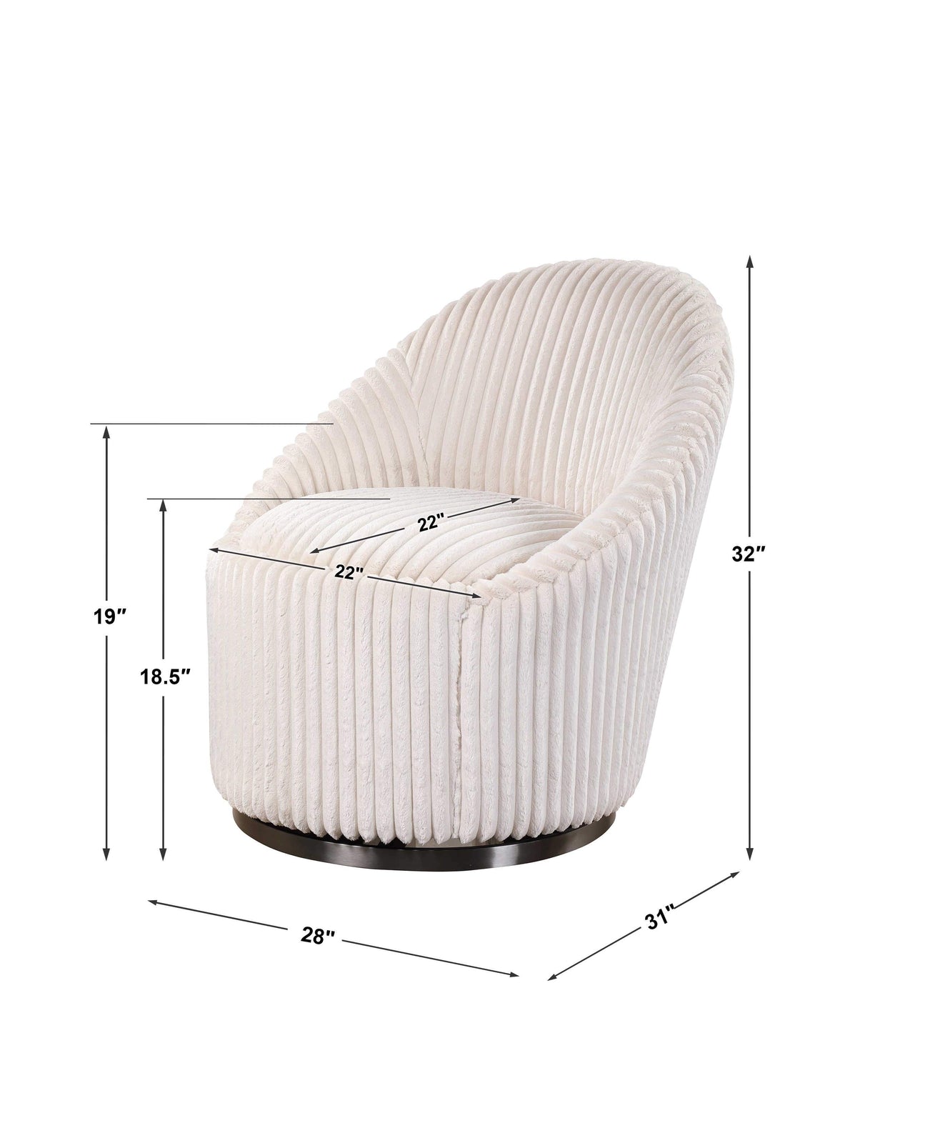 Uttermost Crue Swivel Chair