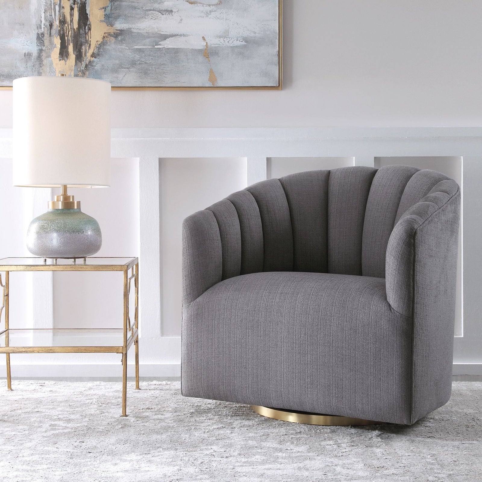 Uttermost Cuthbert Modern Swivel Chair