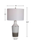 Uttermost Dakota White Crackle Table Lamp