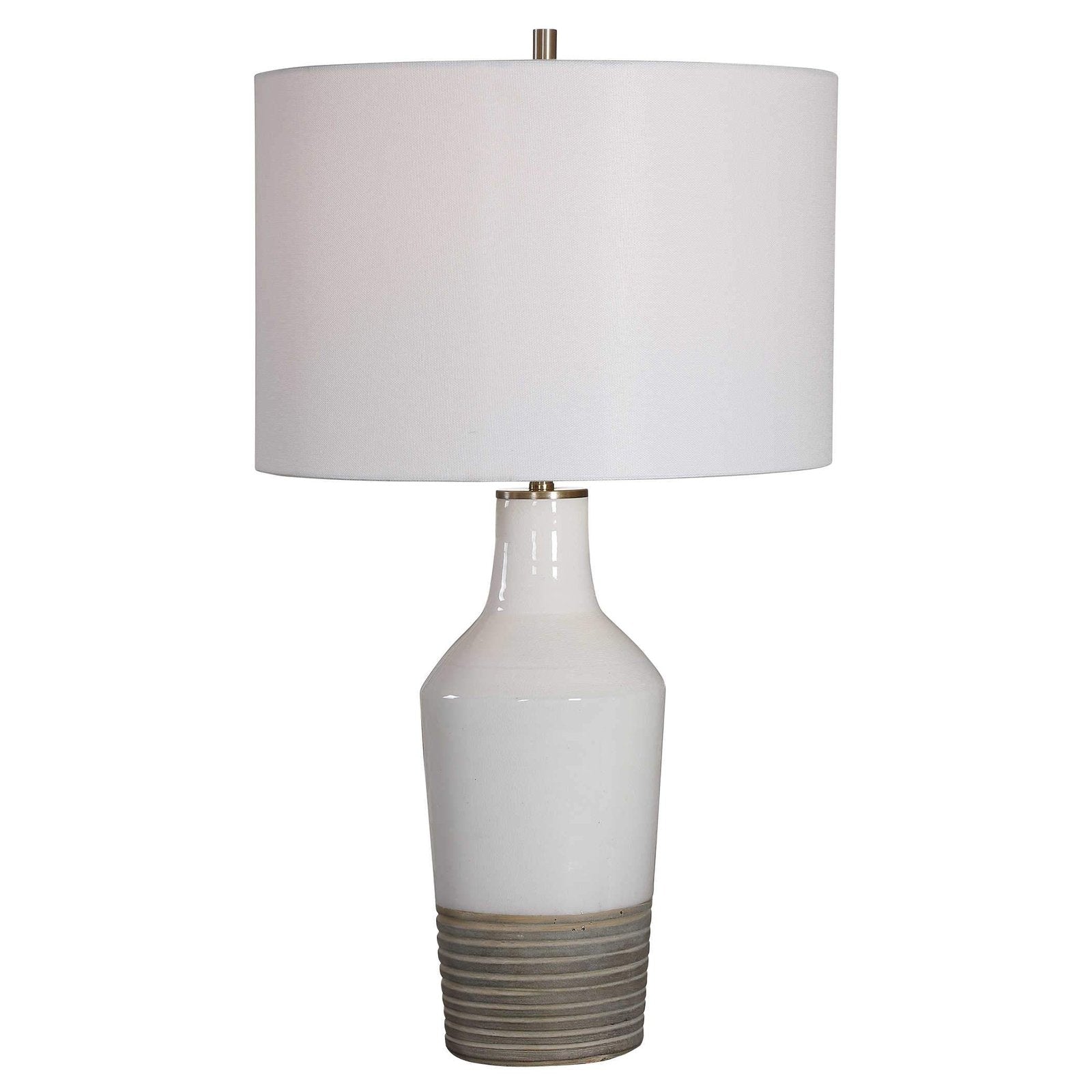 Uttermost Dakota White Crackle Table Lamp