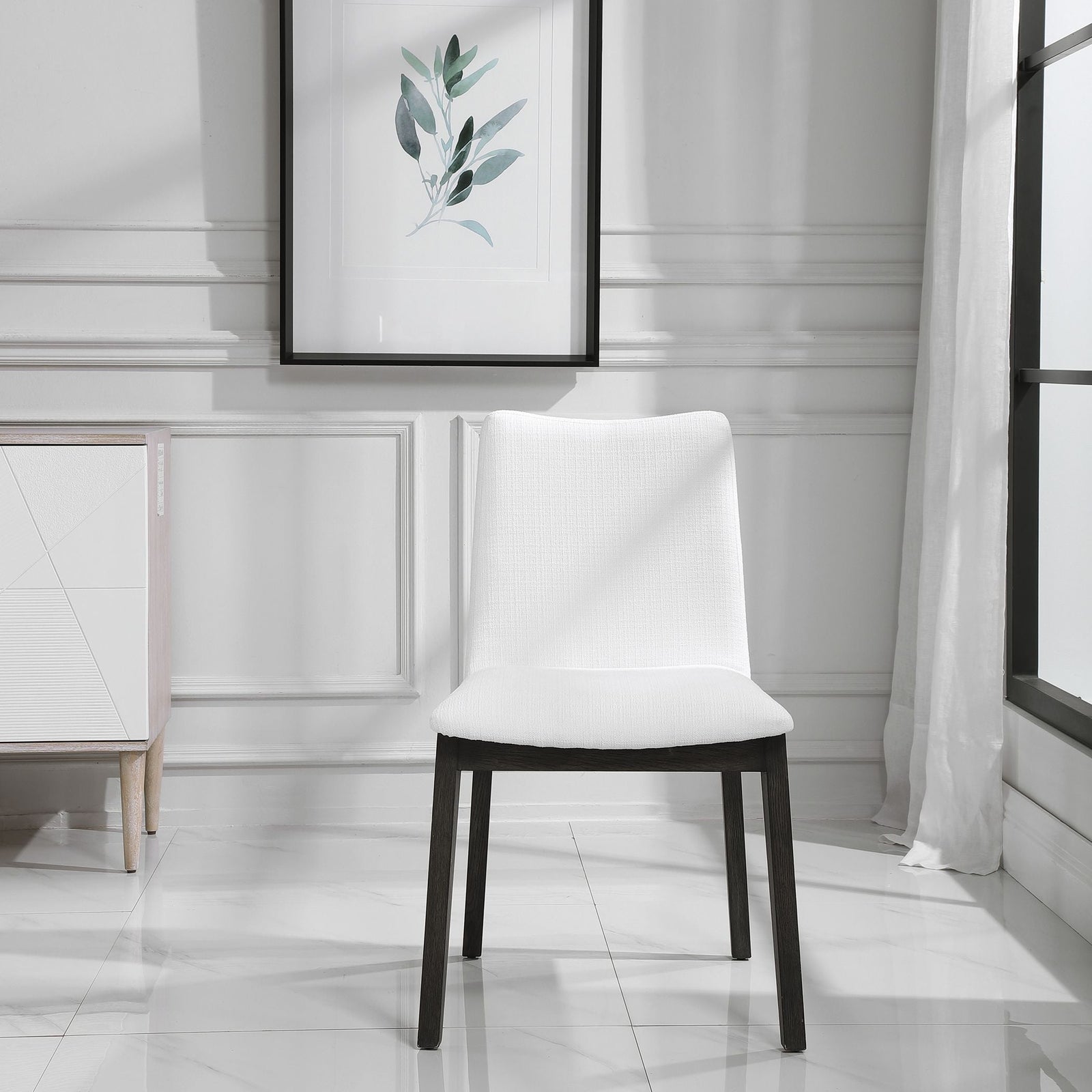 Uttermost Delano White Armless Chair - Set of 2