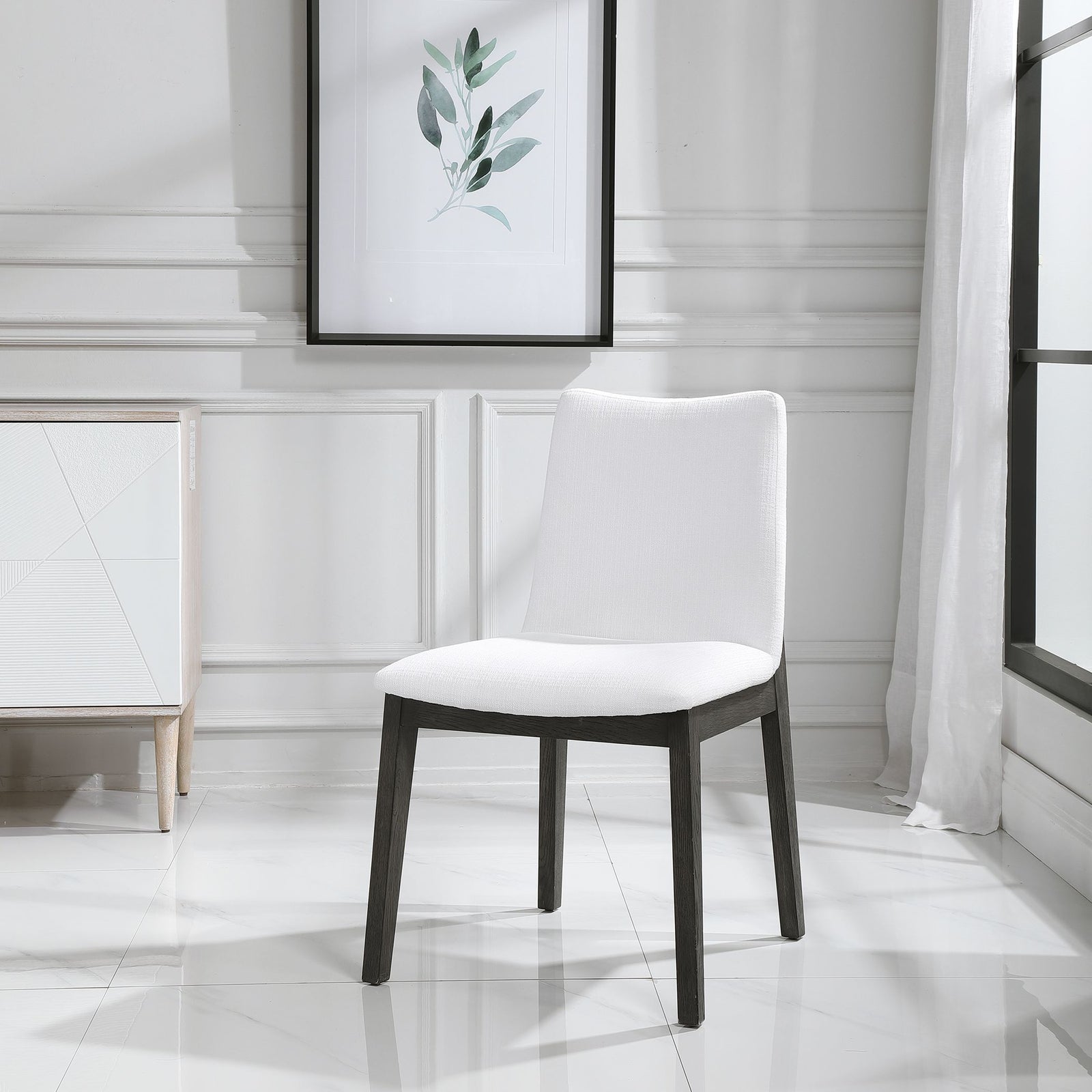 Uttermost Delano White Armless Chair - Set of 2