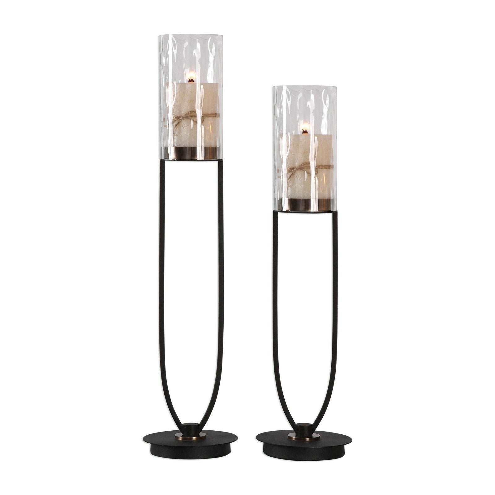 Uttermost Durga Iron Work Candleholders - Set of 2