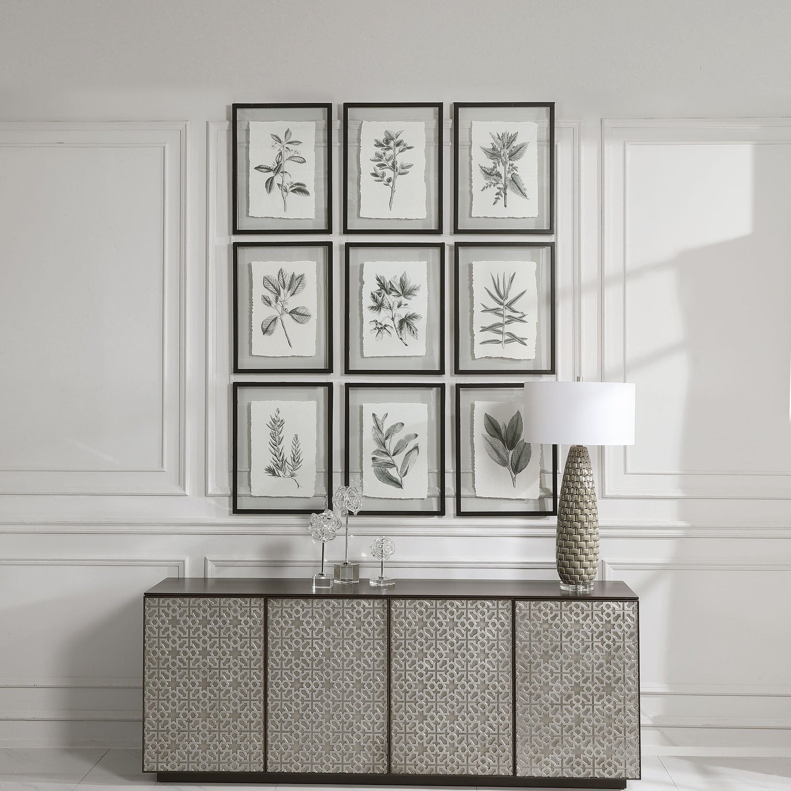 Uttermost Farmhouse Florals Framed Prints - Set of 9
