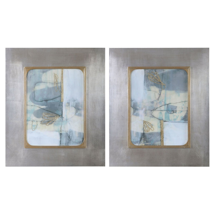 Uttermost Gilded Whimsy Abstract Prints - Set of 2