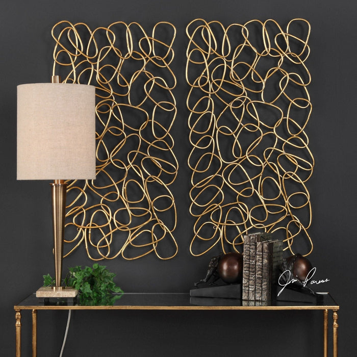 Uttermost In The Loop Gold Wall Art - Set of 2