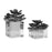 Uttermost Indian Lotus Metallic Silver Flowers - Set of 2
