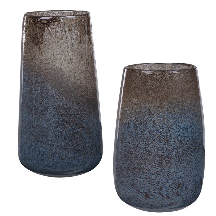 Uttermost Ione Seeded Glass Vases - Set of 2