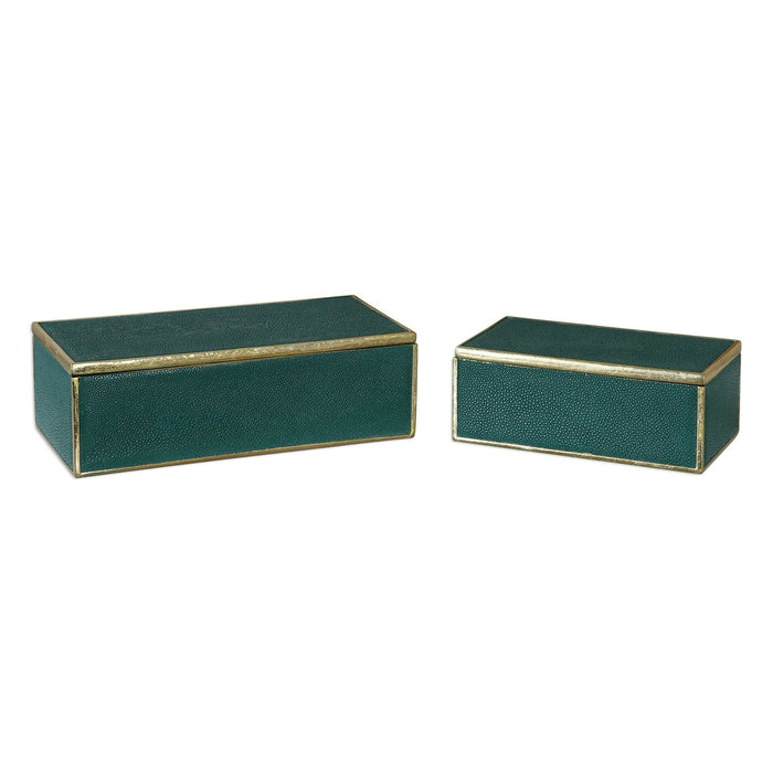 Uttermost Karis Emerald Green Boxes - Set of 2