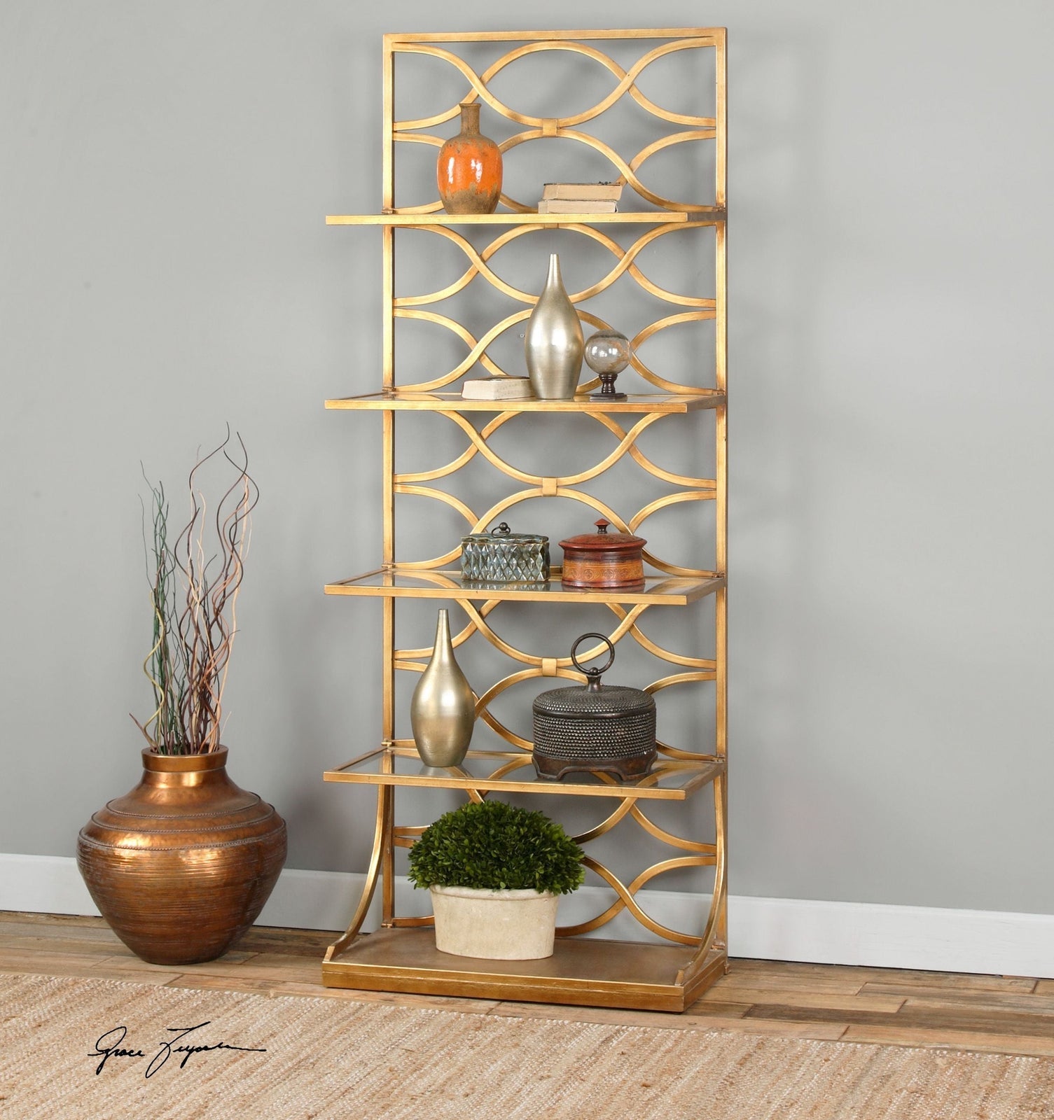 Uttermost Lashaya Gold Etagere