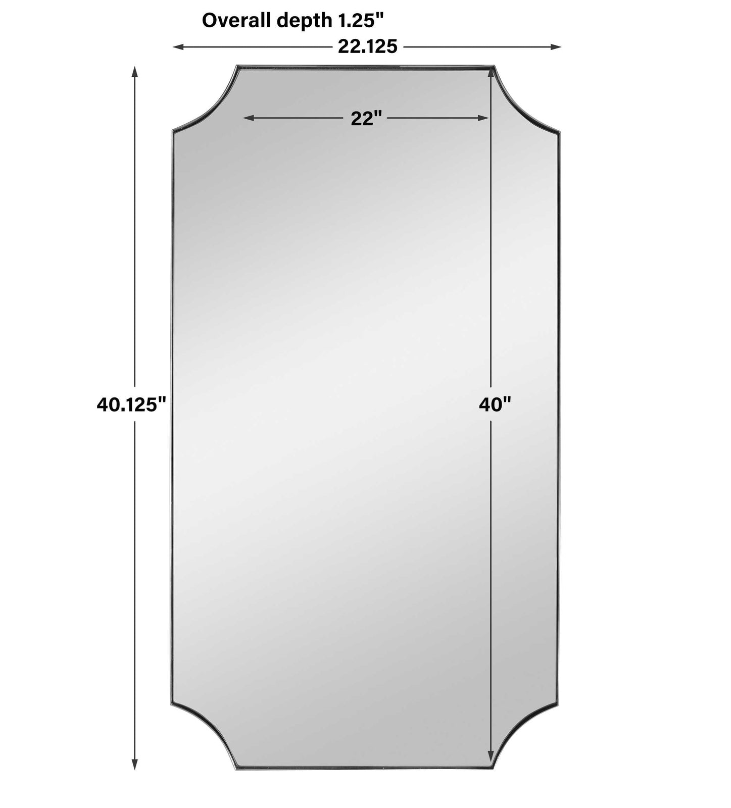 Uttermost Lennox Scalloped Corner Mirror
