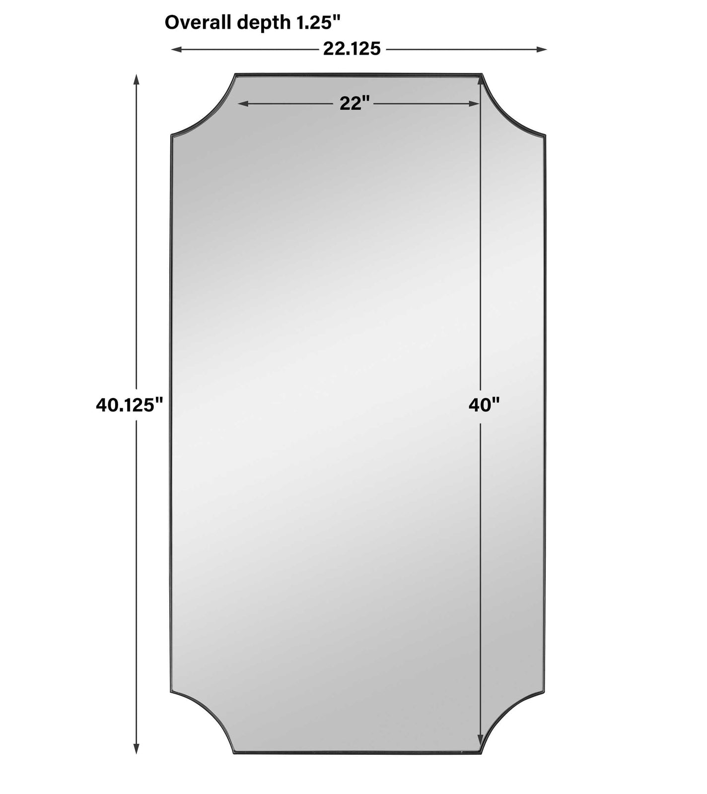 Uttermost Lennox Scalloped Corner Mirror