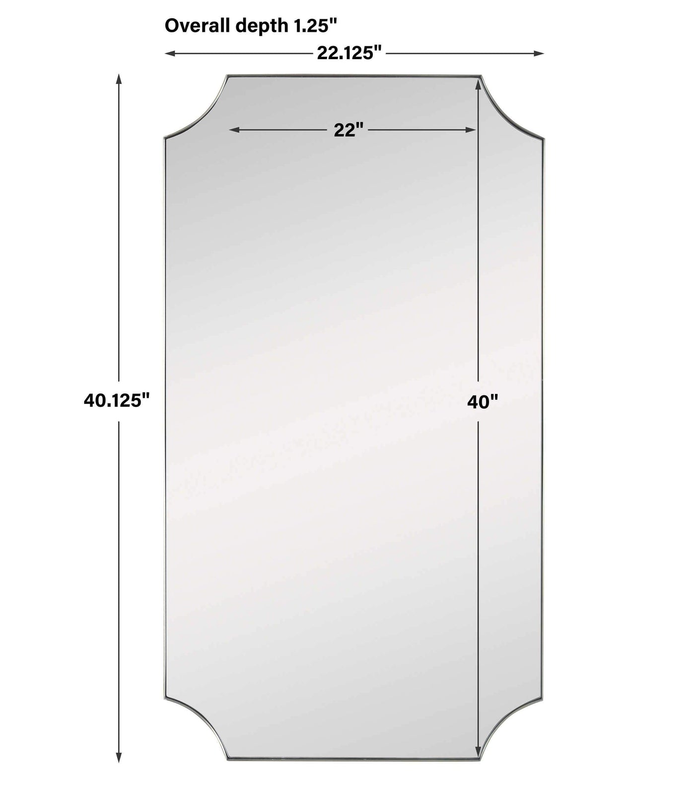 Uttermost Lennox Scalloped Corner Mirror